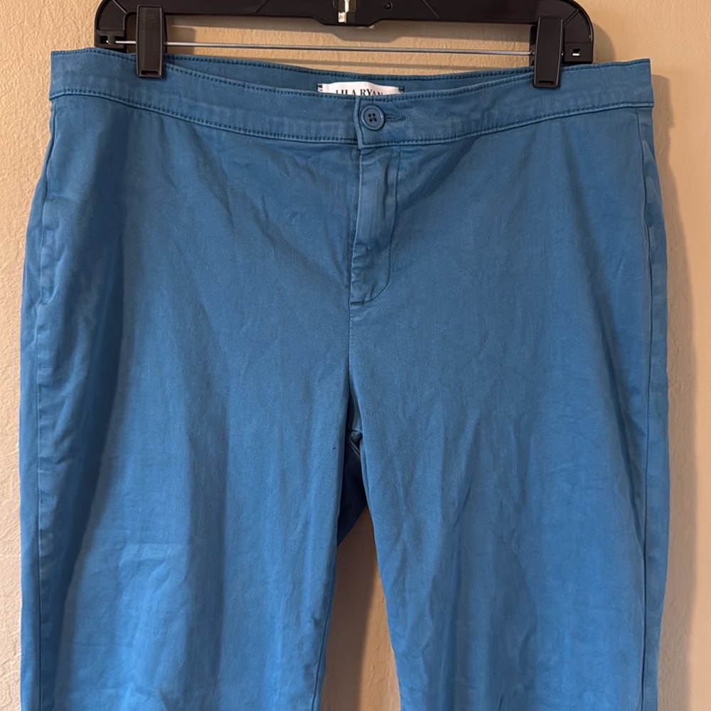 Lila Ryan Women’s Teal Color Stretch Pants size 14 - Picture 4 of 11